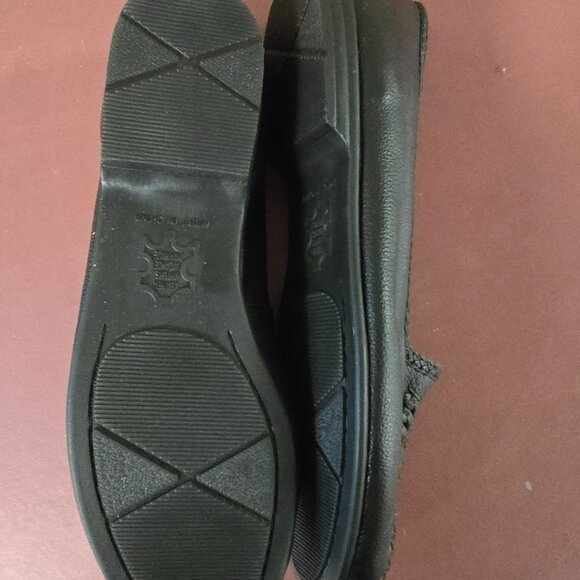 New Womens Black Leather Flats 7M 8.5M - Picture 6 of 6